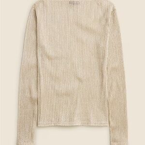 J. Crew Sheer metallic boatneck top